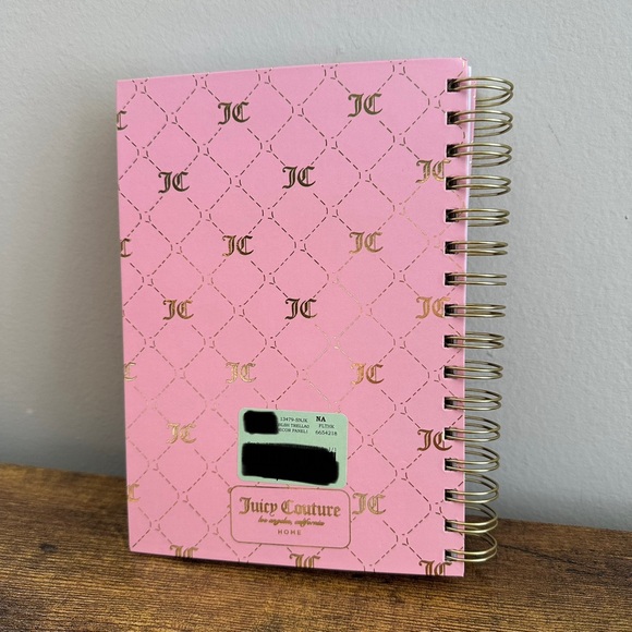 New Juicy Couture Spiral Notebook Journal Heart Pens Set Stationery Pink Gold - Picture 2 of 3